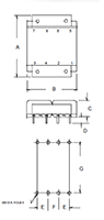 Outline Dimensions - PC Mount Flat Pack™ Power Transformers (FP10-2400)