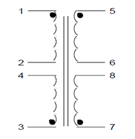 Schematic - PC Mount Flat Pack™ Power Transformers (FP120-100)