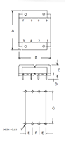 Outline Dimensions - PC Mount Flat Pack™ Power Transformers (FP16-3000)