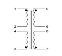 Schematic - PC Mount Flat Pack™ Power Transformers (FP16-750)