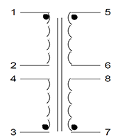 Schematic - PC Mount Flat Pack™ Power Transformers (FP20-2400)