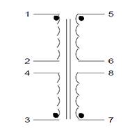 Schematic - PC Mount Flat Pack™ Power Transformers (FP24-2000)