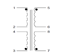 Schematic - PC Mount Flat Pack™ Power Transformers (FP24-250)