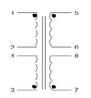 Schematic - PC Mount Flat Pack™ Power Transformers (FP24-500)