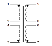 Schematic - PC Mount Flat Pack™ Power Transformers (FP30-800)