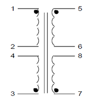 Schematic - PC Mount Flat Pack™ Power Transformers (FP34-340)