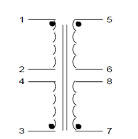 Schematic - PC Mount Flat Pack™ Power Transformers (FP34-700)