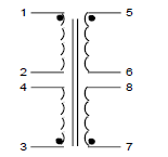 Schematic - PC Mount Flat Pack™ Power Transformers (FP34-75)