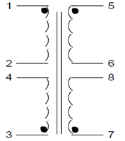 Schematic - PC Mount Flat Pack™ Power Transformers (FP40-60)