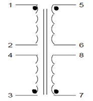 Schematic - PC Mount Flat Pack™ Power Transformers (FP40-600)