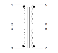 Schematic - PC Mount Flat Pack™ Power Transformers (FP56-200)