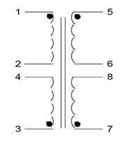 Schematic - PC Mount Flat Pack™ Power Transformers (FP56-45)