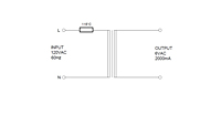 Schematic for Wall Plug-Ins AC Power Supplies (Level VI) (WAU060-2000)