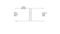 Schematic for Wall Plug-Ins AC Power Supplies (Level VI) (WAU200-600)