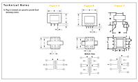 Outline Dimensions - PC Mount - Plug-In Printed Circuit Audio Transformers