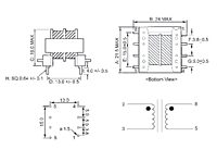 CSE Series Low Frequency Current Sense Transformers (CSE184L) - 2