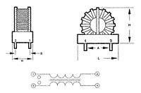 Outline Dimensions - Encapsulated Toroidal Inductor (CMT908-V1)