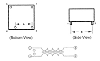 Outline Dimensions - Encapsulated Toroidal Inductor (CMT908-H1)