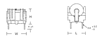 Outline Dimensions - UE/ET Series Common Mode Inductors (UT2024-006)