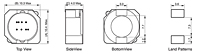 Outline Dimensions - AX104R Series SMD Power Shielded Inductors