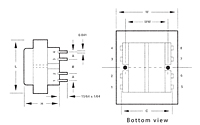 Outline Dimensions - PC Mount Split Pack Power Transformers (F10-110)