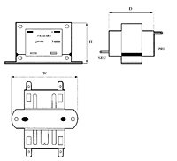 Outline Dimensions - Class-2 Power Control Transformers (TCT40-01E07AB)