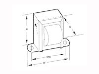 Outline Dimensions - Chassis Mount Power Control Transformers (F-105Z)