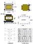 Schematic - PC Mount - Plug-In Printed Circuit Audio Transformers (HS-56-TH)