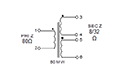 Schematic - Miniature Impedance Matching Transformers - Red Spec (SP-74)