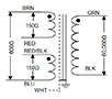 Wiring Diamgram for 33.7 Ohm Primary DC Resistance J Series Audio Transformer