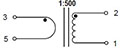 Schematic for CST25 Series Current Sense Transformers (CST25-0500)