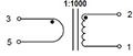 Schematic for CST25 Series Current Sense Transformers (CST25-1000)