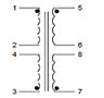 Schematic - PC Mount Flat Pack™ Power Transformers (FP34-75)