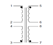 Schematic - PC Mount Flat Pack™ Power Transformers (FP40-150)