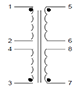 Schematic - PC Mount Flat Pack™ Power Transformers (FP88-28)