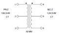 Schematic - Miniature Impedance Matching Transformers - Red Spec (SP-20)