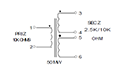 Schematic - Miniature Impedance Matching Transformers - Red Spec (SP-68)