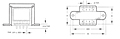 Outline Dimensions - Dual Primary, Dual Secondaries PC Mount Power Transformers (F-348XP)