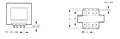 Outline Dimensions - Dual Primary, Dual Secondaries PC Mount Power Transformers (F-3132P)
