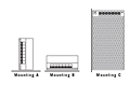 Mounting Options - AWSP100 Series 100 Watt Single Output Enclosed Switching Power Supplies