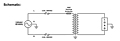 Schematic Drawing for 5.28 Inch (in) Maximum Length Medical Grade Isolation Power Transformer (MD-250-U)