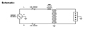 Schematic Drawing for 6.38 Inch (in) Maximum Length Medical Grade Isolation Power Transformer