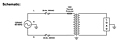 Schematic Drawing for 8.74 Inch (in) Maximum Length Medical Grade Isolation Power Transformer